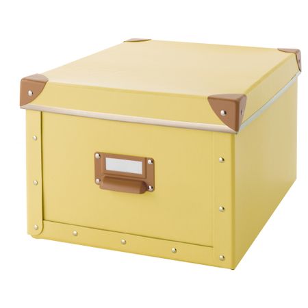 Коробка с крышкой ФЬЕЛЛА, желтый