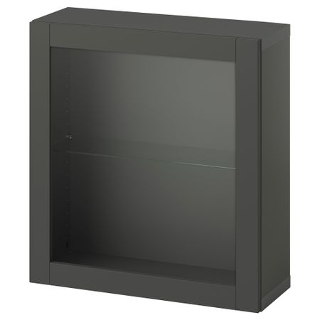 Стеллаж с дверью, темно-серый, Sindvik темно-серый, 60x22x64 см IKEA BESTÅ БЕСТО 495.357.98