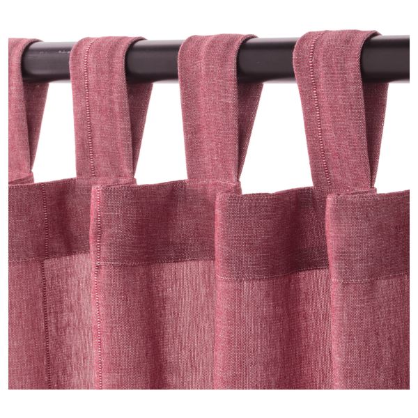 Гардины с прихватом, 1 пара ЛЕНДА, светло-красный (140x300 см) - схема-чертеж с размерами