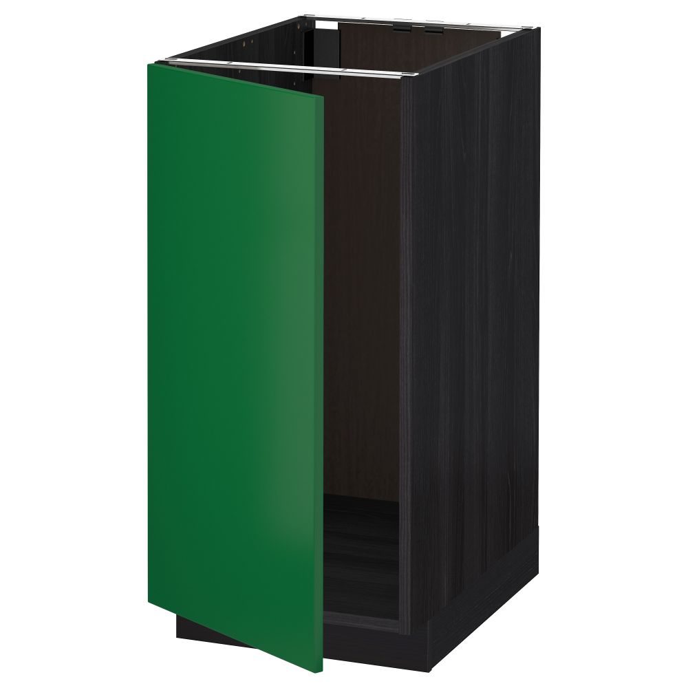 Напольный шкаф для мойки, мусорных контейнер МЕТОД, черный, Флэди зеленый (40x60 см) - схема-чертеж с размерами