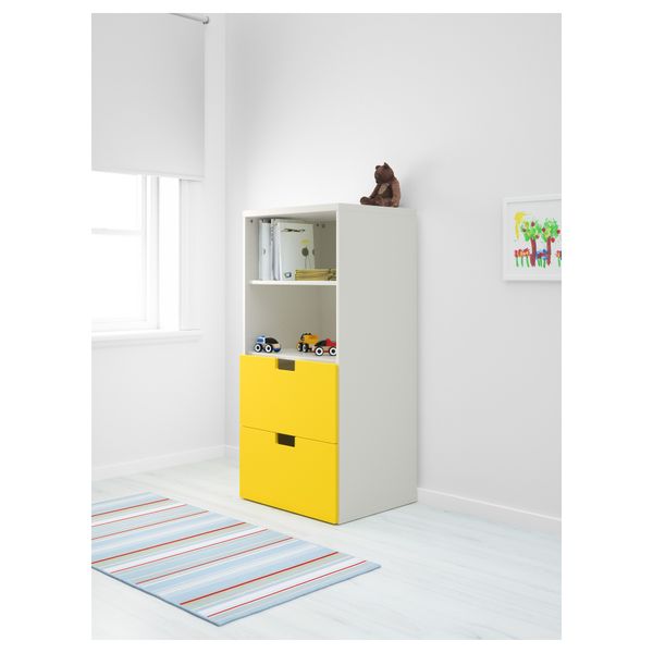 Комбинация для хранения СТУВА, белый, желтый (60x50x128 см) - фото 2