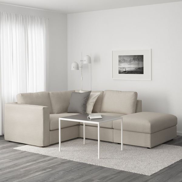 3-местный угловой диван, с открытым торцом, Гуннаред бежевый IKEA ВИМЛЕ 092.115.50 - фото 2