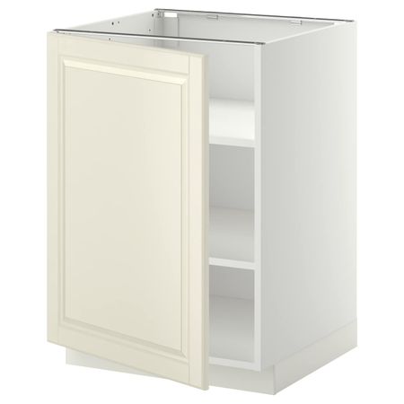 Напольный шкаф с полками, белый/Будбин белый с оттенком 60x60 см IKEA METOD МЕТОД 092.277.11