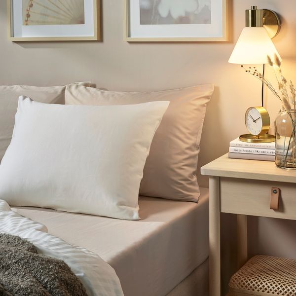 Простыня натяжная, светло-бежевый 90x200 см IKEA NATTJASMIN НАТТЭСМИН 604.427.45 - фото 3