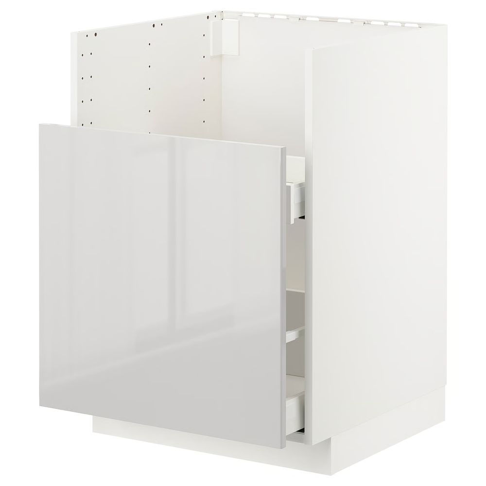 METOD Шкаф для мойки ТАЛЛШЁН - белый/Ringhult светло-серый 60x60 см - фото 1