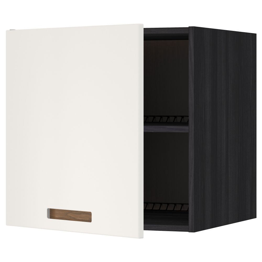 Верхний шкаф на холодильник, морозильник МЕТОД, черный, Мэрста белый - схема-чертеж с размерами