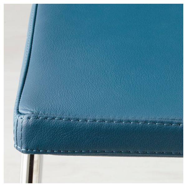 Стул БЕРНГАРД, хромированный, Кават синий - фото 6