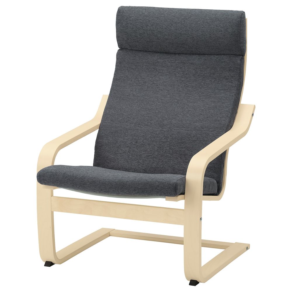 Кресло, березовый шпон/Хили темно-серый IKEA POÄNG ПОЭНГ 793.193.78 - фото 1