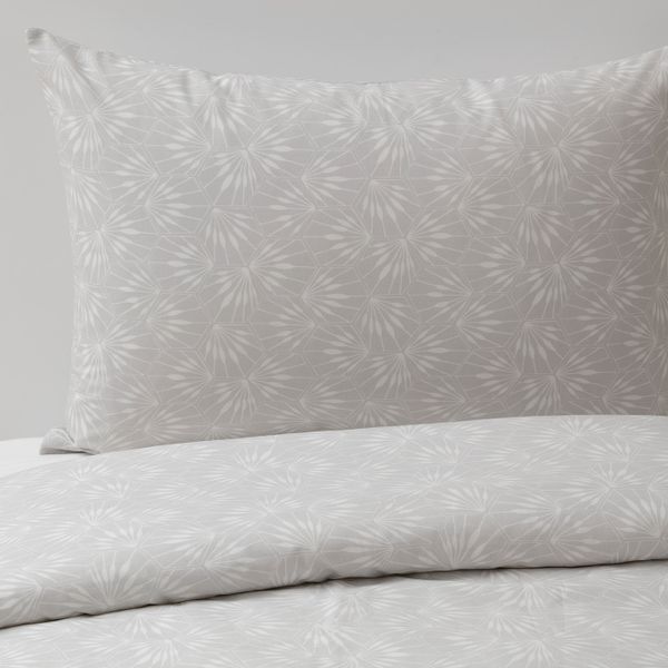 Пододеяльник и 2 наволочки, серый-белый 200x200/50x70 см IKEA KOLSTARR КОЛЬСТАРР 005.013.80 - фото 5