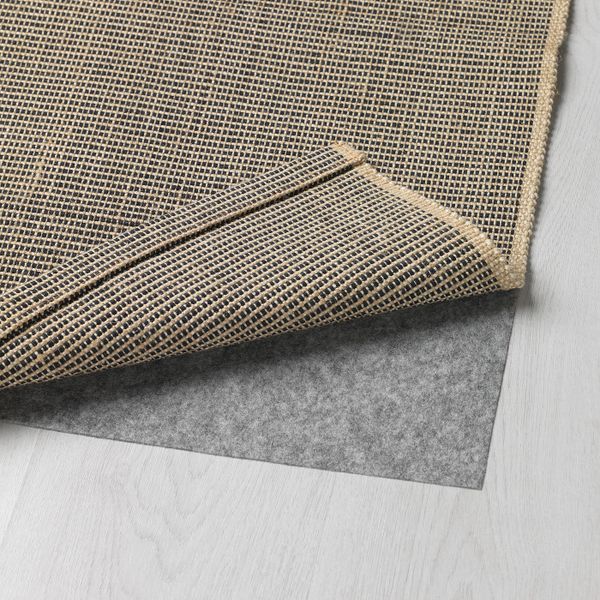 Ковер безворсовый, черный-естественный 60x90 см IKEA LISBJERG ЛИЗБЬЕРГ 004.243.58 - фото 3