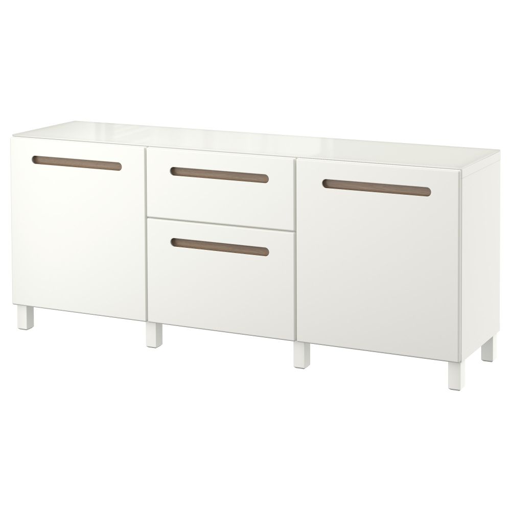 Комбинация для хранения с дверцами, ящиками БЕСТО, Марвикен белый (180x40x74 см) - фото 1