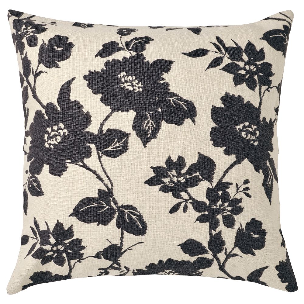 Чехол на подушку, 50x50 см, неокрашенный, антрацит IKEA SVÄRDKBRUNKRISSLA БРУНКРИСЛА 805.482.89 - фото 1