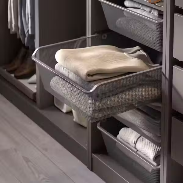 KOMPLEMENT Сетчатая корзина - темно-серый 50x58 см - фото 3