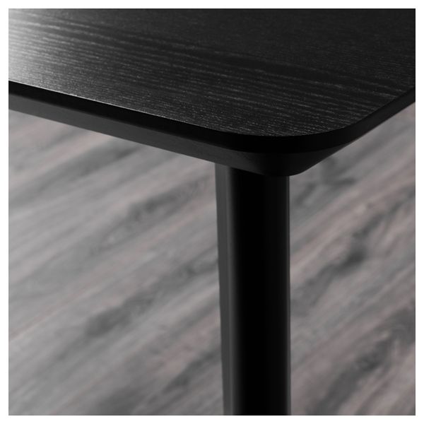 Стол и 4 стула ЛИСАБО / ИДОЛЬФ, черный, черный (140x78 см) - фото 3