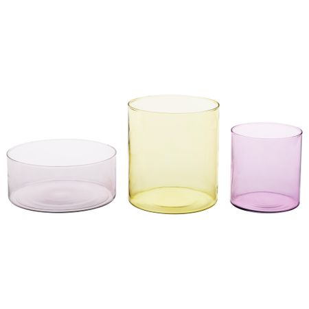Ваза/миска, 3 шт ЦИЛИНДР, разноцветный