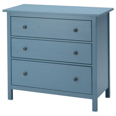 Комод с 3 ящиками, 108x96 см, синяя морилка IKEA HEMNES ХЕМНЭС 305.739.50