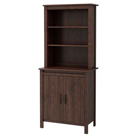 Высокий шкаф с дверцей, коричневый 80x190 см IKEA BRUSALI БРУСАЛИ 504.397.67