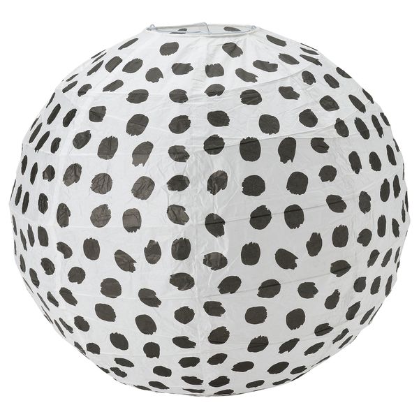 Абажур для подвесного светильника, 45 см, белый, черный ручная работа IKEA REGOLIT РЕГОЛИТ 605.302.14 - фото 1