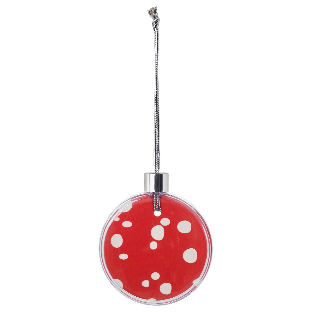 Украшение, шар ВИНТЕР 2018, прозрачный (7 см) - фото 1