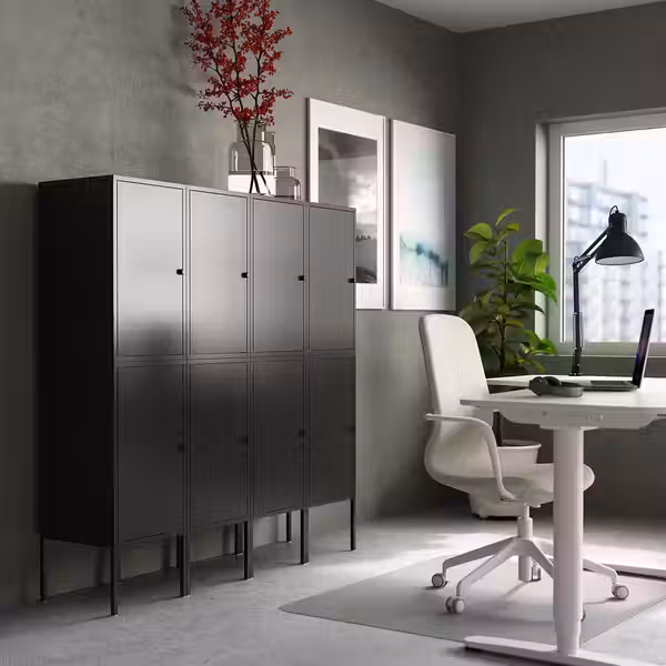 LIXHULT Комбинация д/хранения - антрацит 140x35x142 см - фото 3