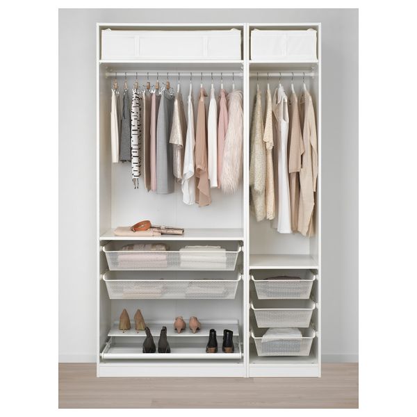 Гардероб, белый, цветочный орнамент Марнардаль, 150x60x236 см IKEA ПАКС / МАРНАРДАЛЬ 492.471.18 - схема-чертеж с размерами