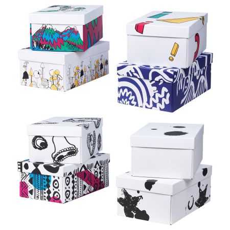 Коробка с крышкой СПРИДД, различные орнаменты (28x43x18 см)