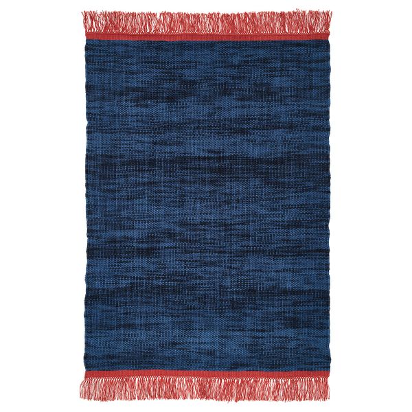 Ковер безворсовый, синий, 140x200 см IKEA ВЭРМЕР 704.409.82 - фото 1