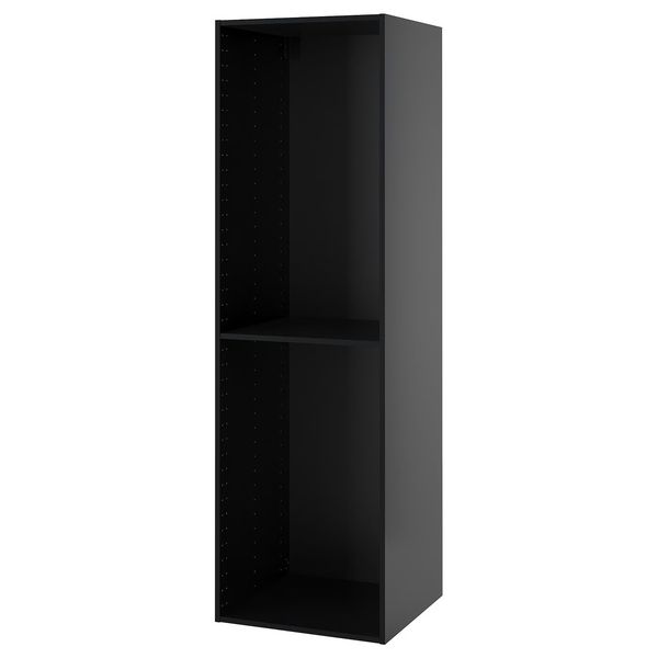 METOD Шкаф высокий - черно-серый 60x60x200 см - схема-чертеж с размерами