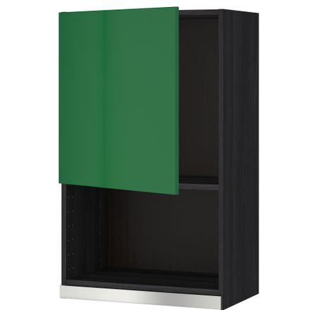Навесной шкаф для СВЧ-печи МЕТОД, черный, Флэди зеленый