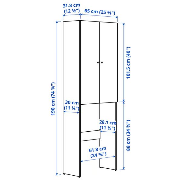 IKEA, дополнительный ракурс - схема-чертеж с размерами