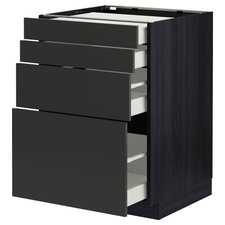 Напольный шкаф 4 фасада,4 ящика IKEA METOD МЕТОД, MAXIMERA МАКСИМЕРА 994.988.83