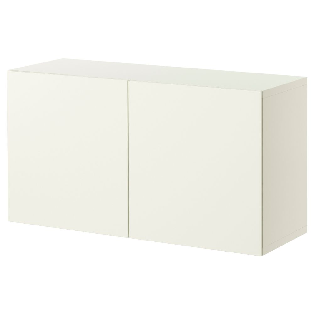 Стеллаж с дверьми БЕСТО, Лаппвикен белый (120x40x64 см) - схема-чертеж с размерами