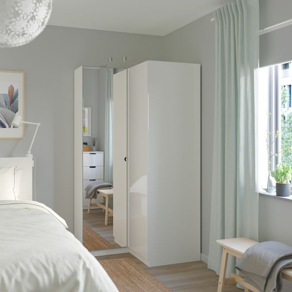 Гардероб угловой, белый, Фардаль Викедаль 111/88x201 см IKEA ПАКС 792.183.41 - фото 2
