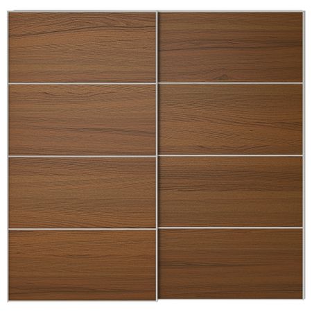 Пара раздвижных дверей ИЛЬСЕНГ, коричневая морилка ясеневый шпон