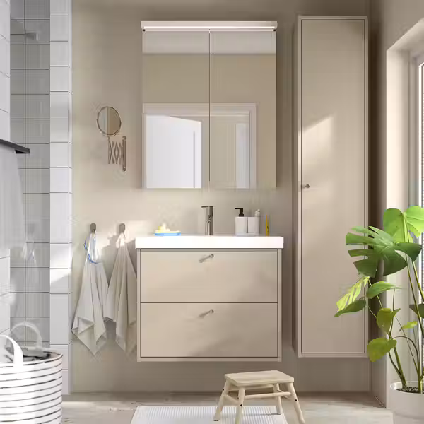 HAVBÄCK Шкаф для раковины с ящиками - бежевый 80x48x63 см - фото 2