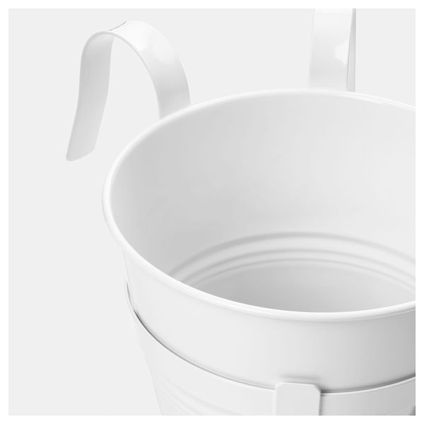 Кашпо с держателем СОККЕР, д/дома/улицы, белый (17 см) - схема-чертеж с размерами