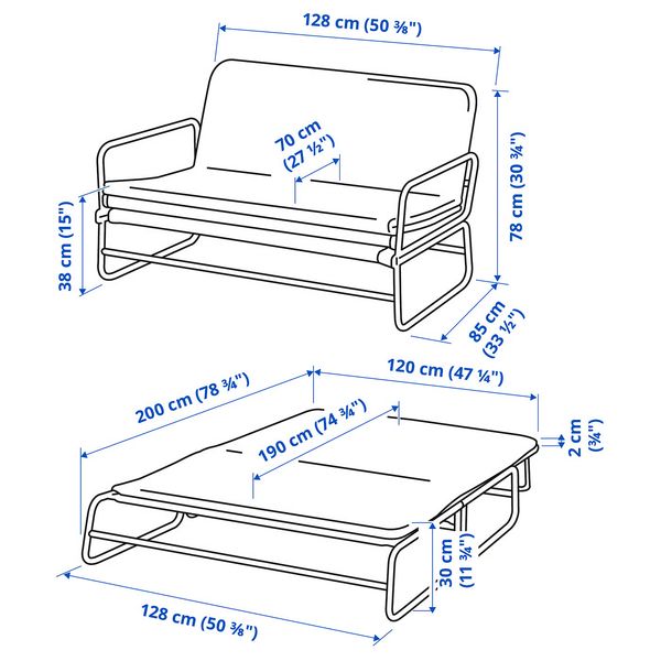IKEA, дополнительный ракурс - схема-чертеж с размерами