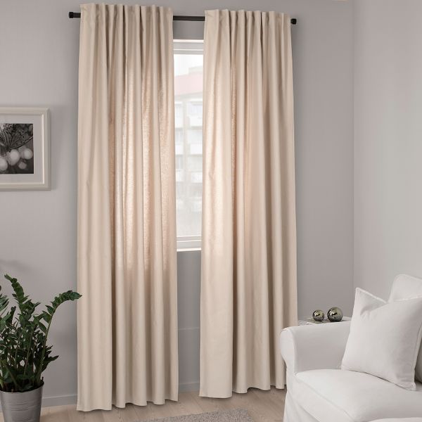 Гардины, 2 шт., естественный 145x300 см IKEA SYLVIANN СИЛЬВИАН 804.761.45 - фото 3