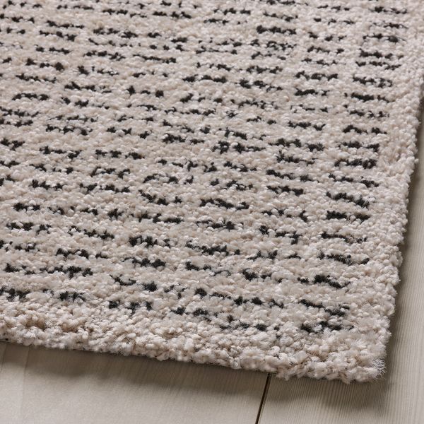 Ковер, короткий ворс, бежевый/черный 80x80 см IKEA LANGSTED ЛАНГСТЕД 105.079.18 - фото 2