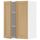 Навесной шкаф с полками, 2 дверцы, белый, Forsbacka дуб, 60x80 см IKEA METOD МЕТОД 495.093.65
