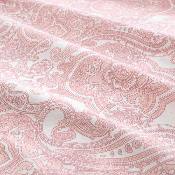 Простыня натяжная, белый, розовый 160x200 см IKEA ЙЭТТЕВАЛЛМО 804.365.93 - фото 4