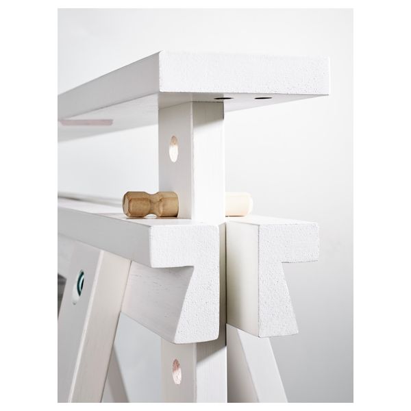 Опора для стола с полкой ФИНВАРД, белый (70x71/93 см) - схема-чертеж с размерами