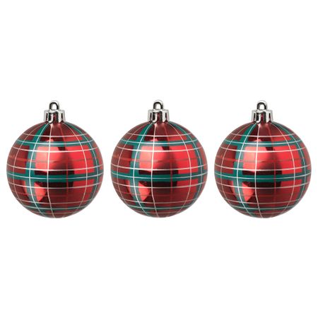 Украшение, шар ВИНТЕР 2018, в клетку (7 см)