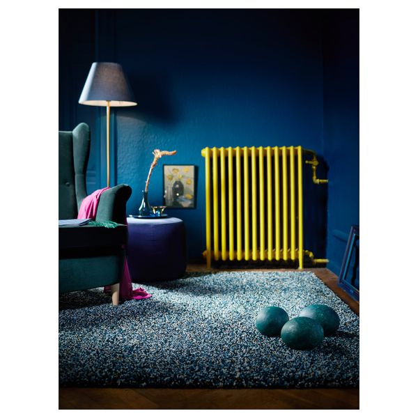 Ковер, длинный ворс, сине-зеленый 170x230 см IKEA VINDUM ВИНДУМ 803.743.83 - схема-чертеж с размерами