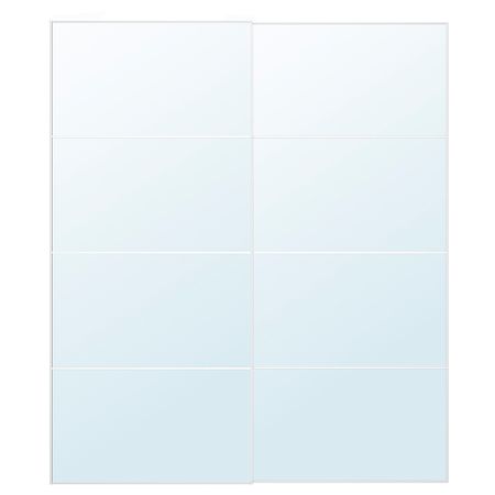 Пара раздвижных дверей, 200x236 см, зеркальное стекло IKEA AULI АУЛИ 394.379.15