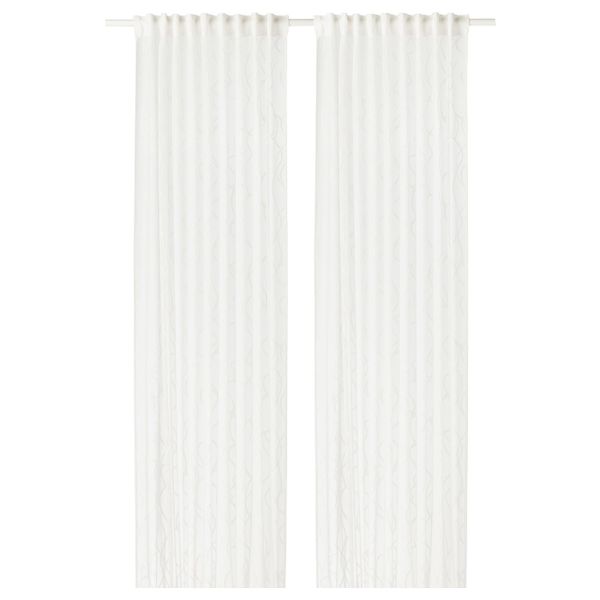Гардины, 2 шт., белый 145x300 см IKEA СПАРВОРТ 803.649.68 - фото 1