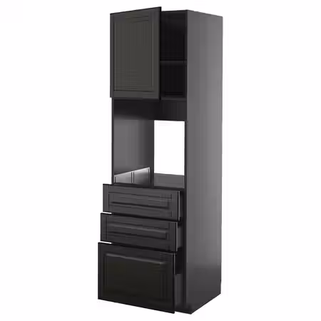 METOD / KNIVSHULT Высокий шкаф д/духовки/дверь/3ящика