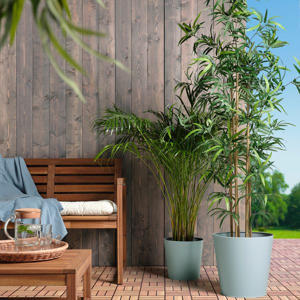 Кашпо, для дома, улицы серо-синий светлый, 32 см IKEA VITLÖK ВИТЛОК 605.607.10 - фото 4