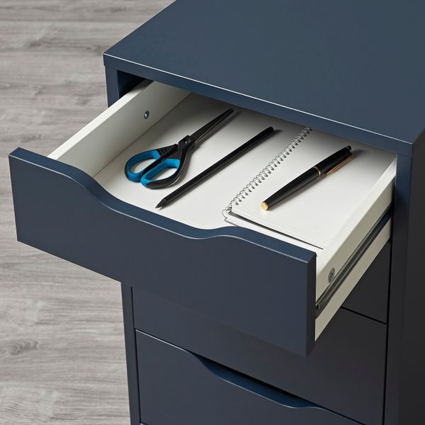 Тумба с ящиками, синий 36x70 см IKEA ALEX АЛЕКС 204.464.01 - фото 4