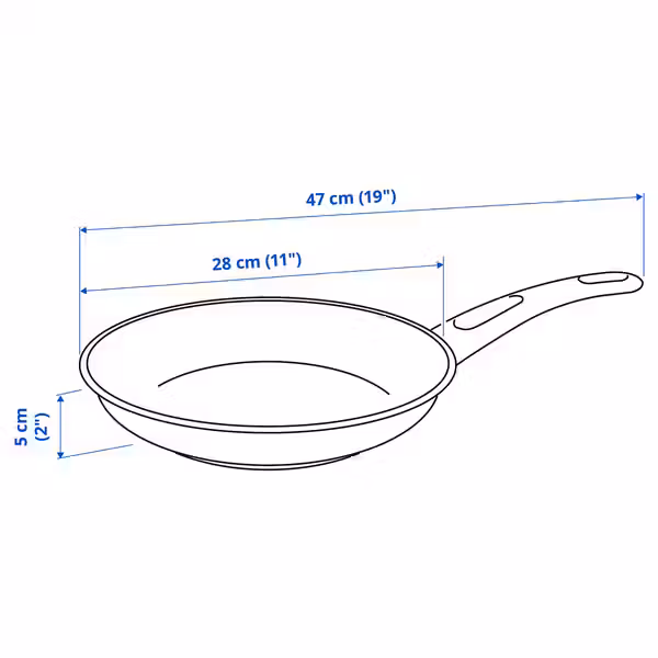 HEMLAGAD Сковорода - антипригарное покрытие чёрный 28 см - фото 7